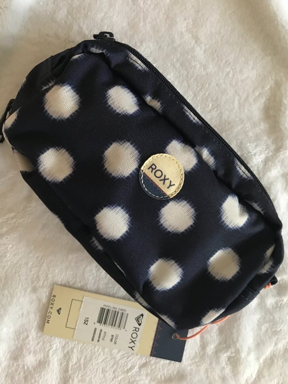 Roxy Pipeline Case NWT Double Compartment Pencil Cosmetic Pouch